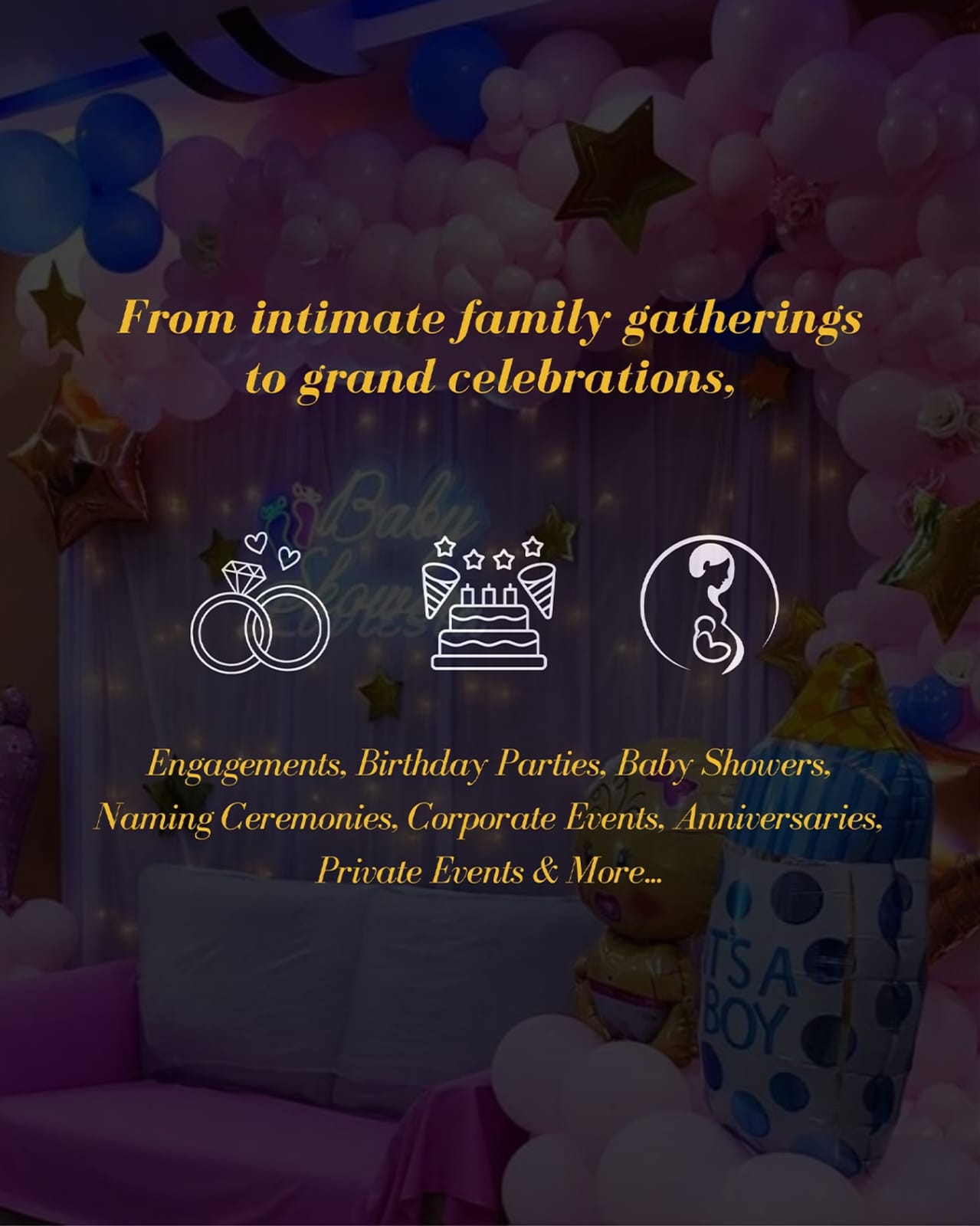 Engagement ceremony setup