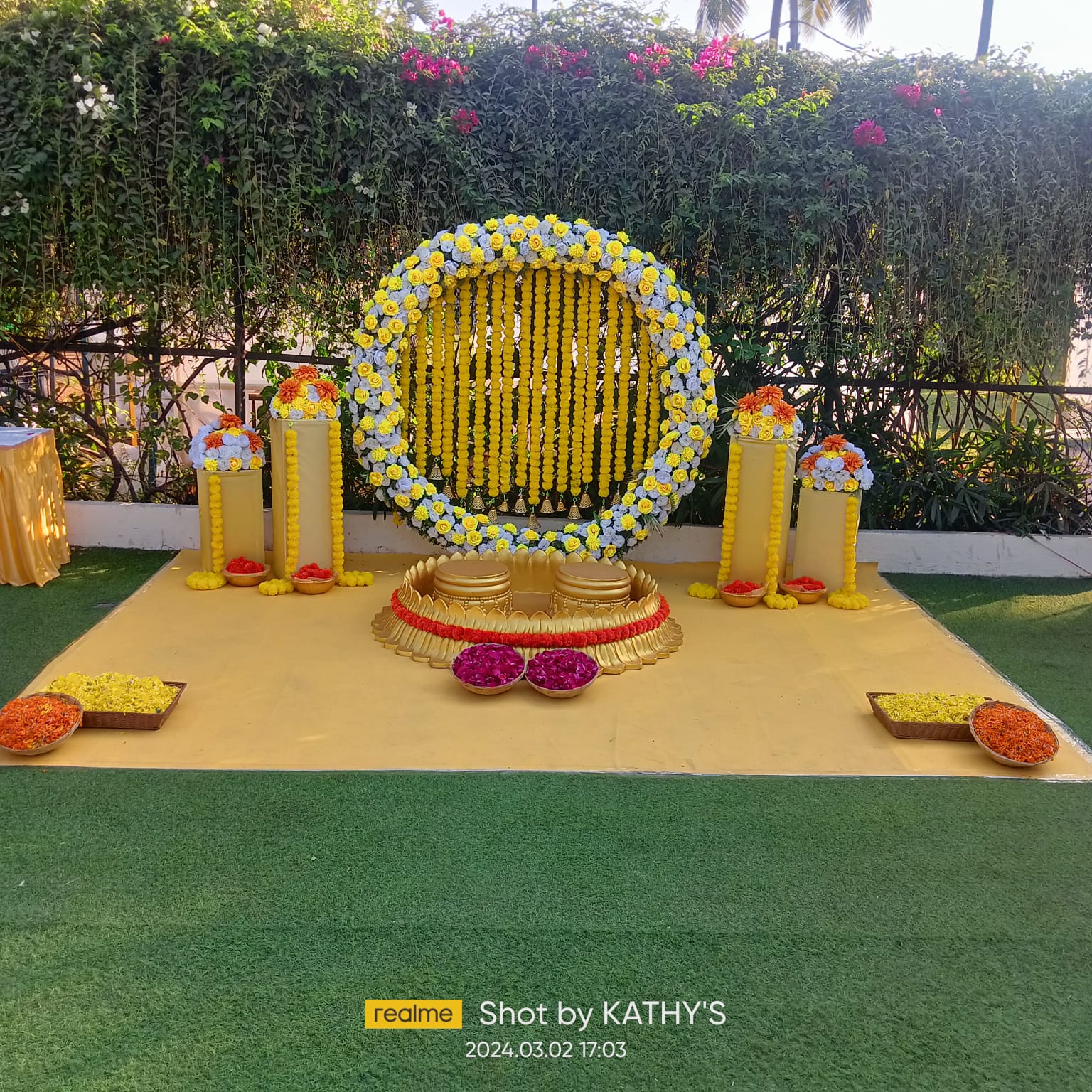 Engagement ceremony setup