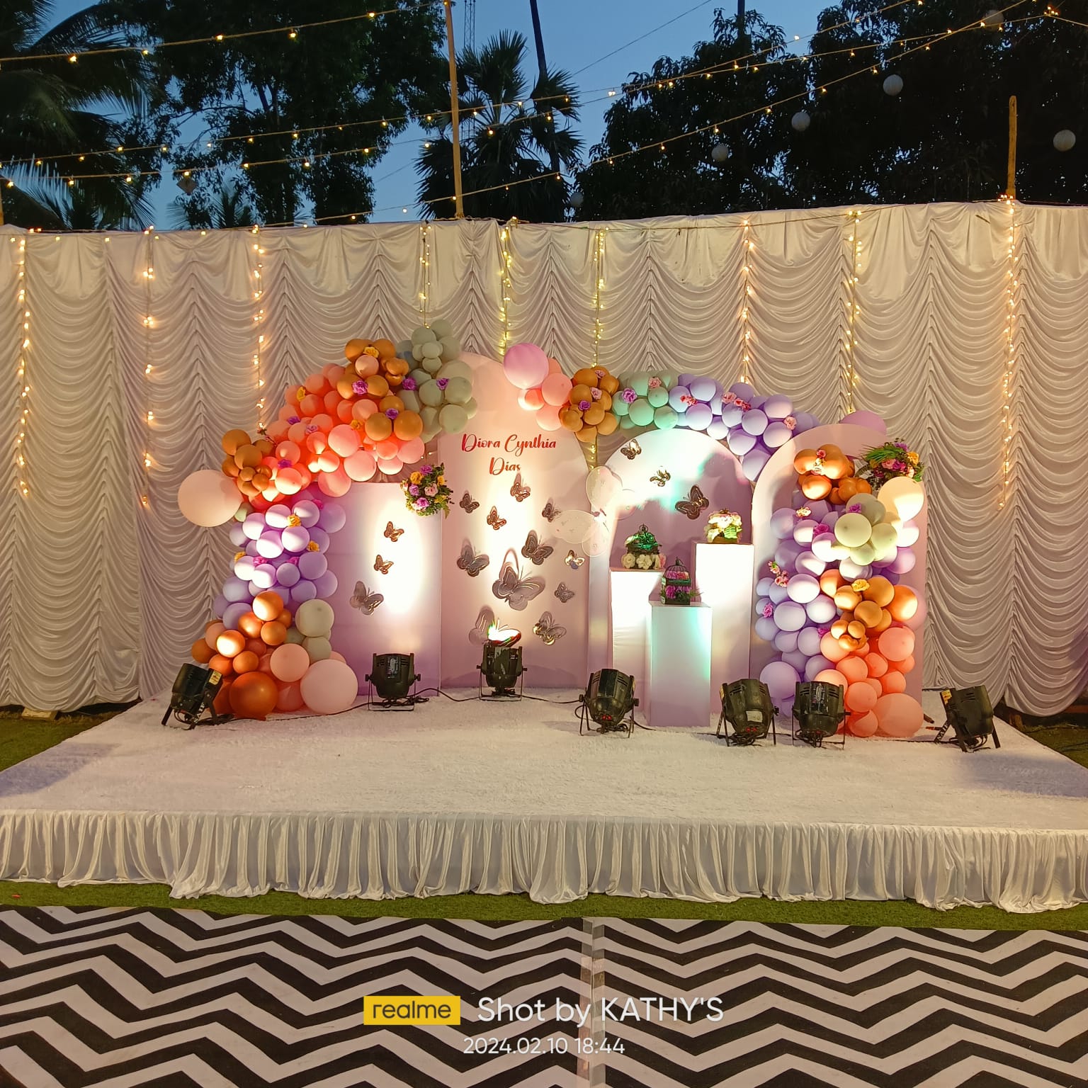 Engagement ceremony setup