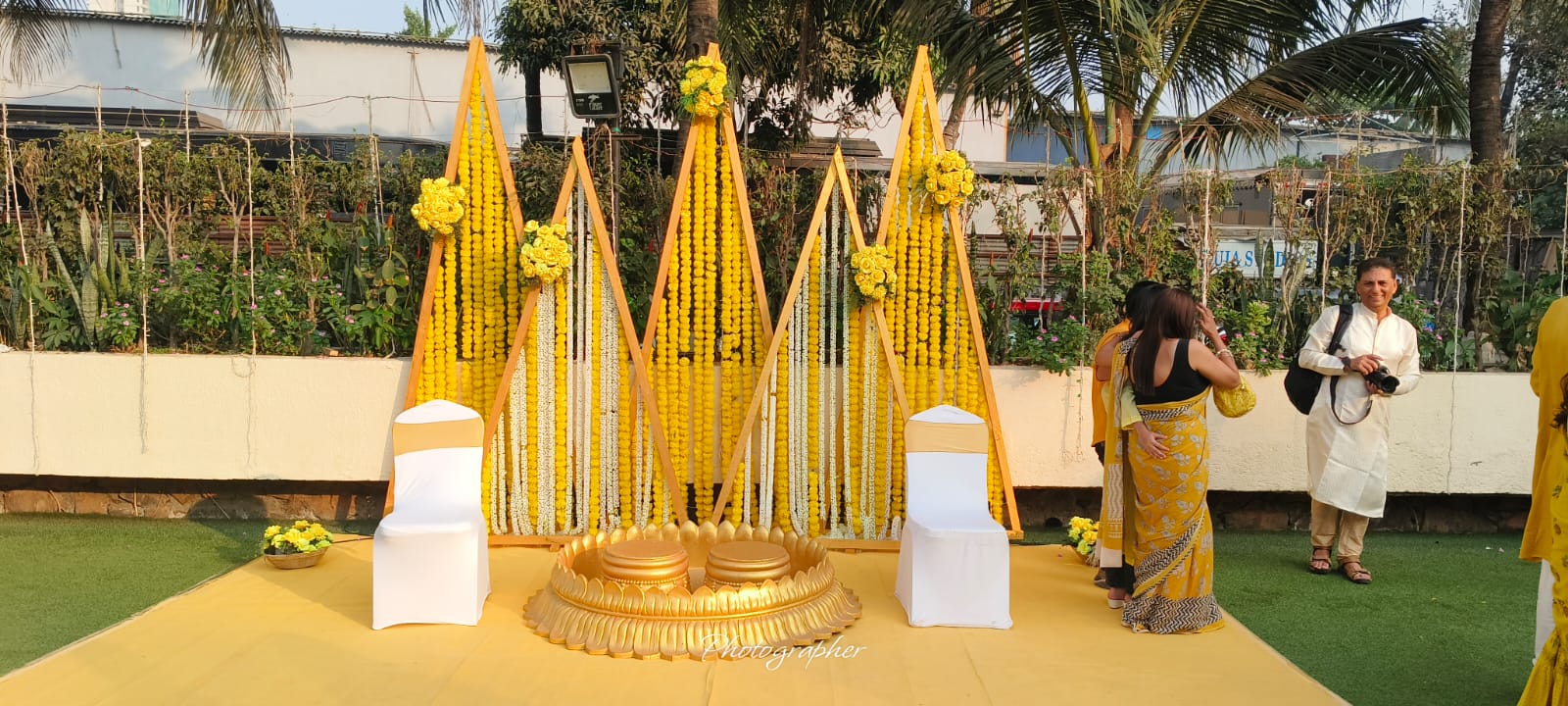 Engagement ceremony setup