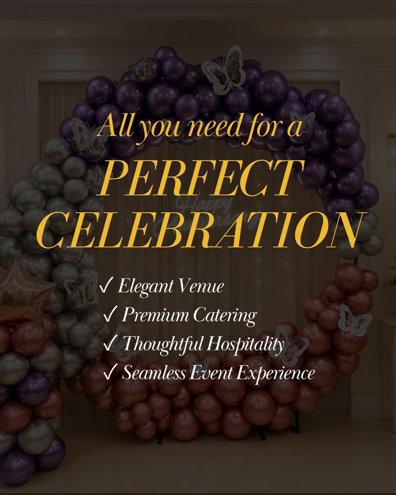 Engagement ceremony setup