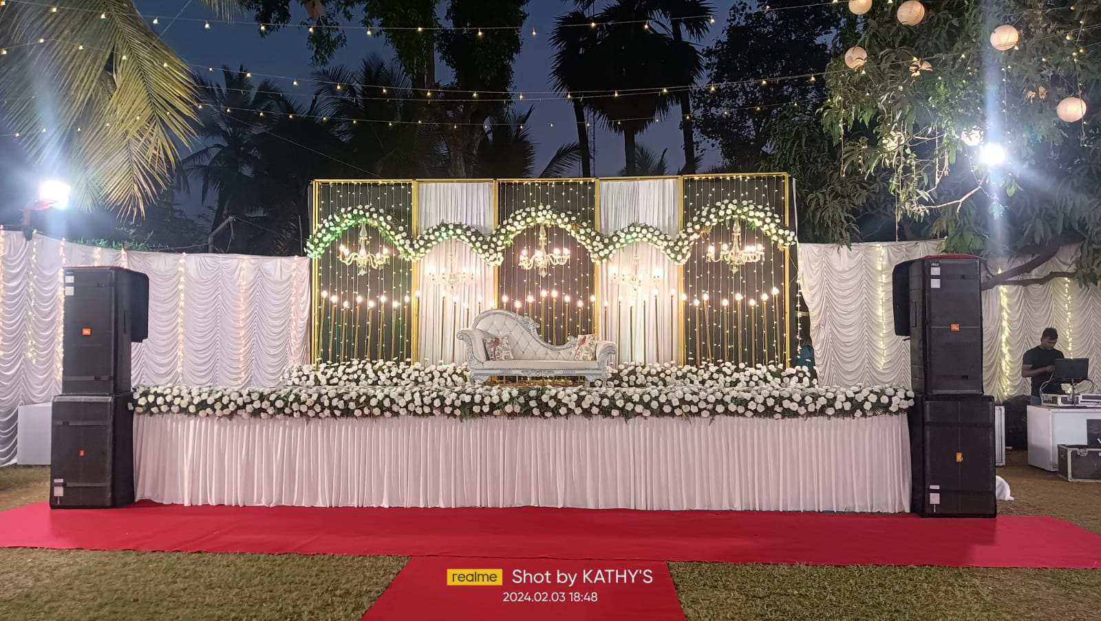 Engagement ceremony setup